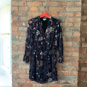 Floral Dress - Navy